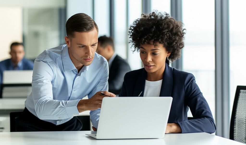 Business professionals working